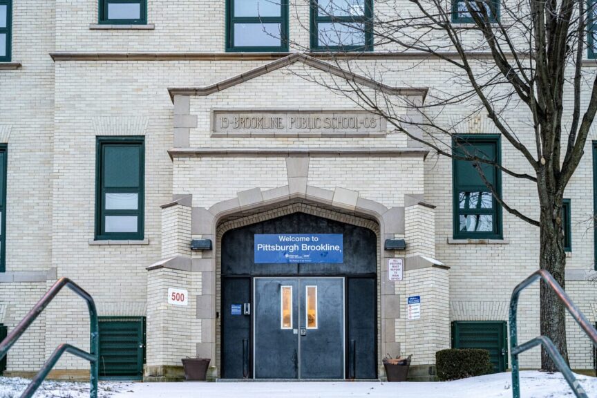 brookline prek 8 school exterior