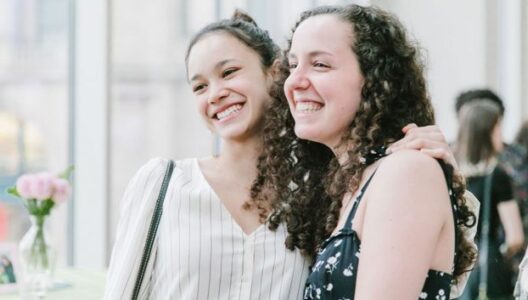 young ladies smiling